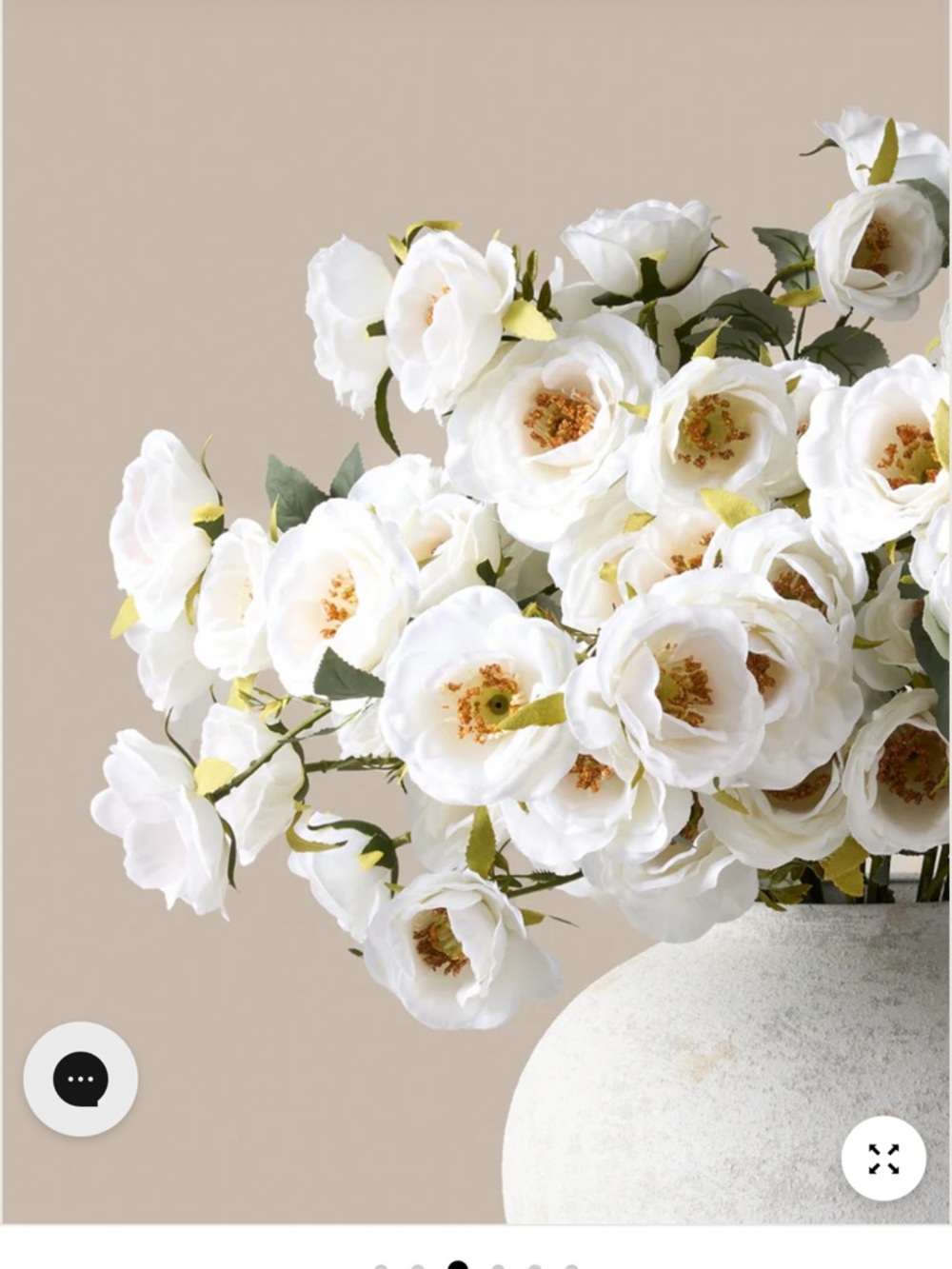Contempee FAUX ROSE ARRANGEMENT - WHITE (12 STEMS / 72 ROSES)